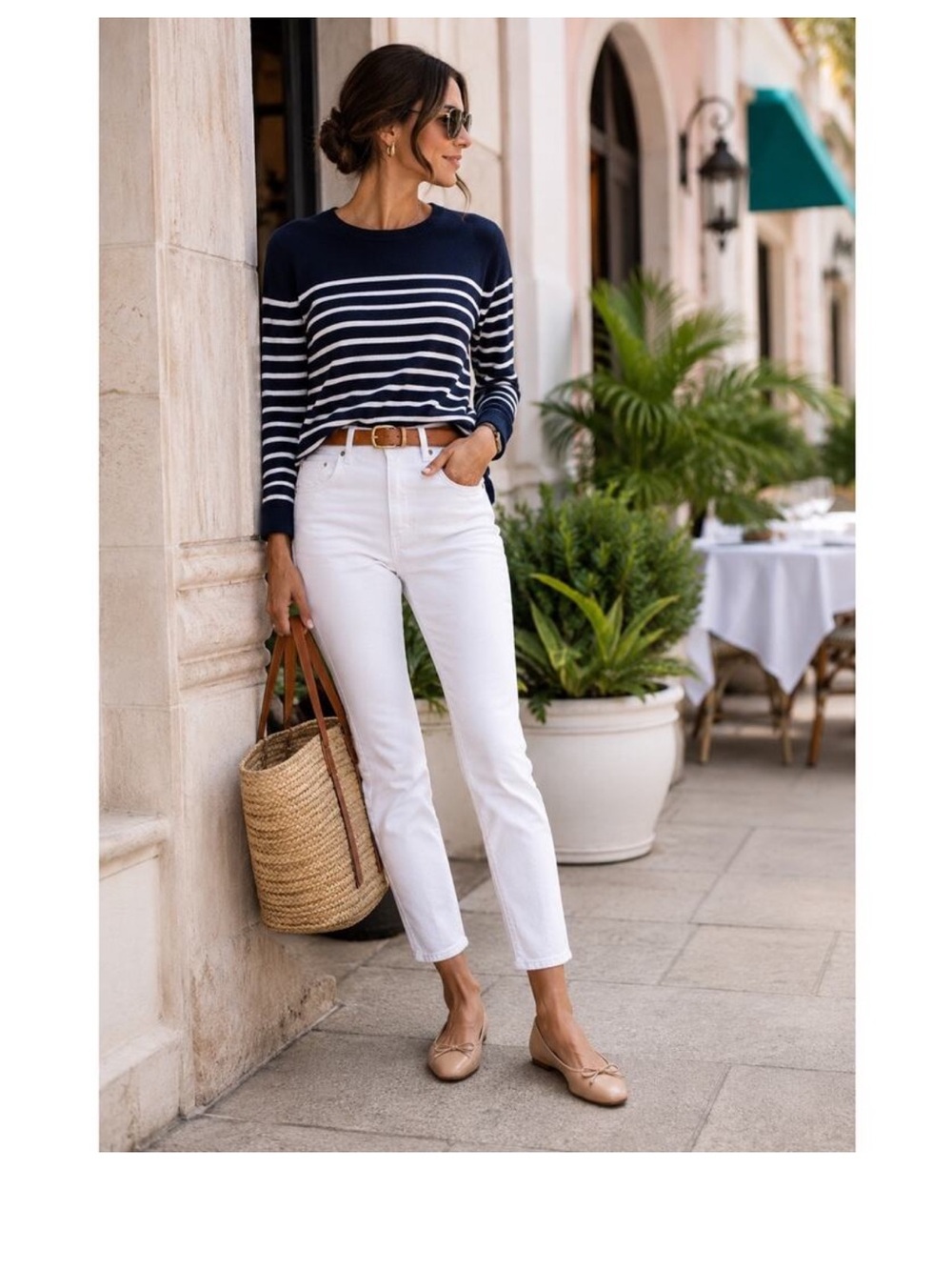 PAIGE White High-Rise Cropped Jeans